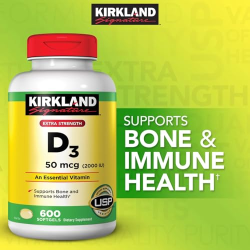 Extra Strength Vitamin D-3 2000 IU 600 Soft Gels B30480