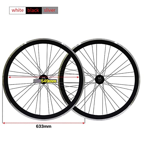 700C 32 Spoke 40mm Height Rim Front and Rear Wheel Single Speed V Brake Hub Wheelset S297142