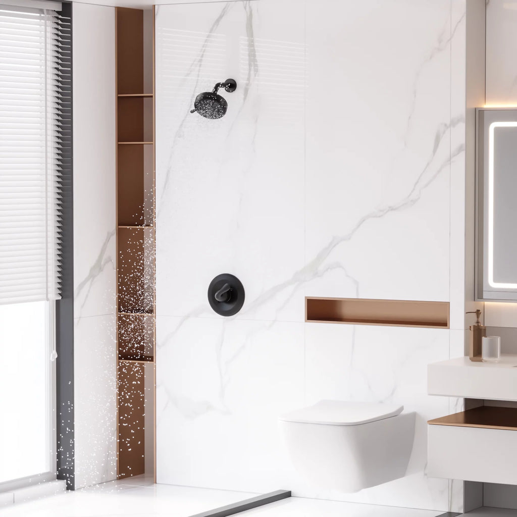 Matte Black Single-Function Shower Valve Trim Kit H2062