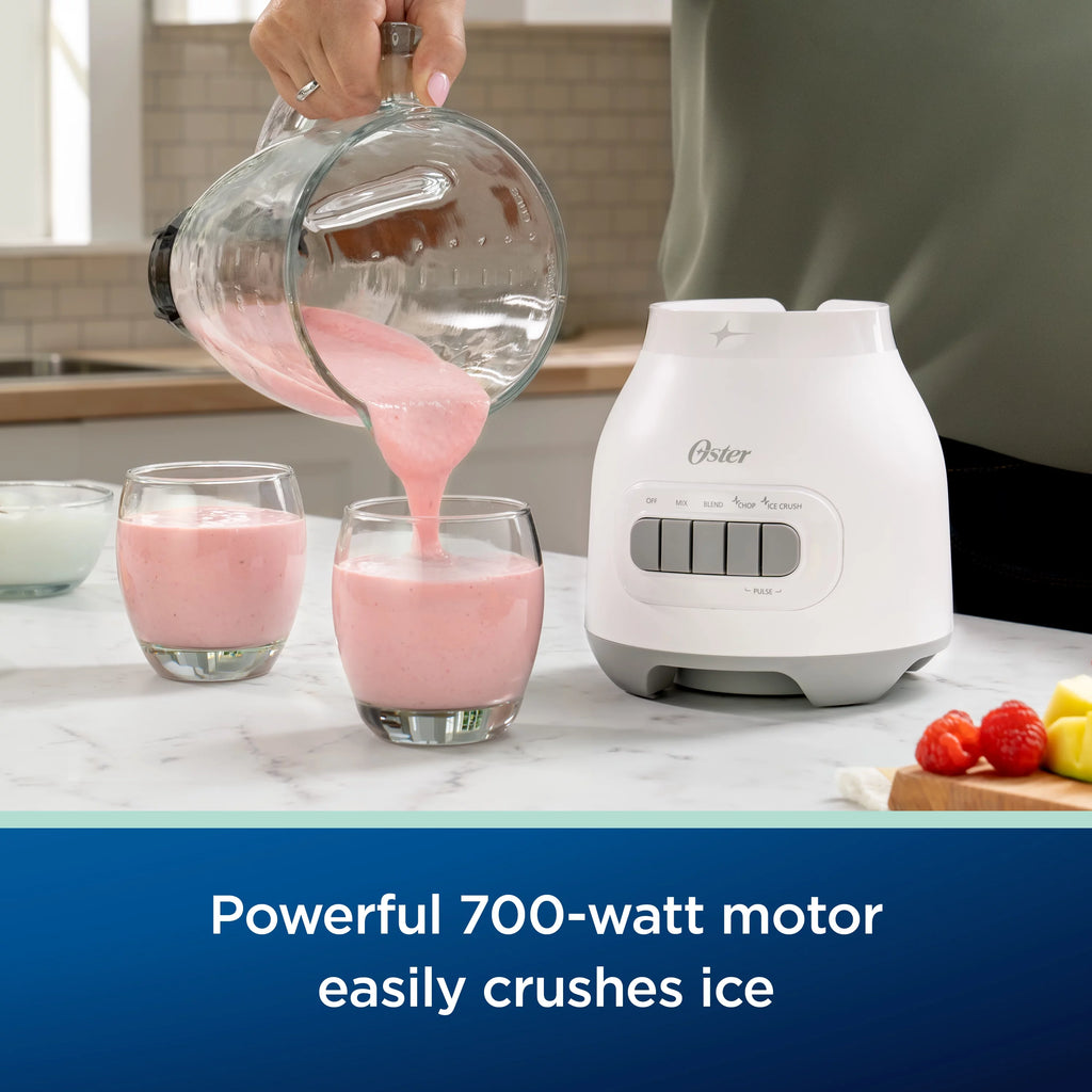White 6-Cup Glass Jar Blender X8050