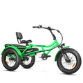 Green Semi-Recumbent Electric Trike, 85MI, 750W 48V 20Ah, 20" O616127