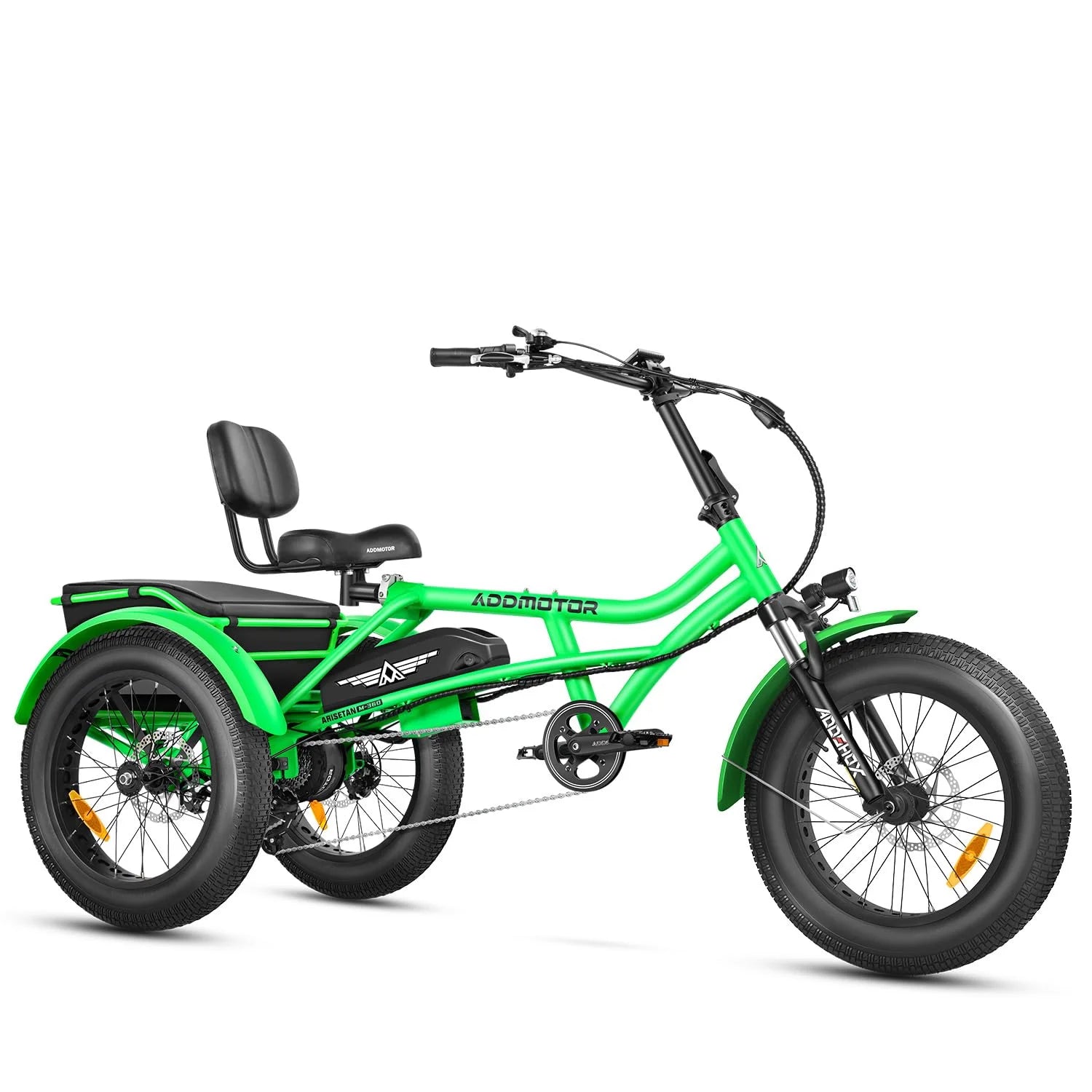 Green Semi-Recumbent Electric Trike, 85MI, 750W 48V 20Ah, 20" O616127