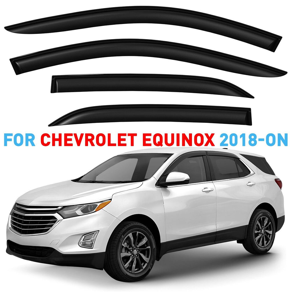 Smoke Tinted Tape-On Side Window Vent Visor Deflectors Rain Guards 4pcs P68293
