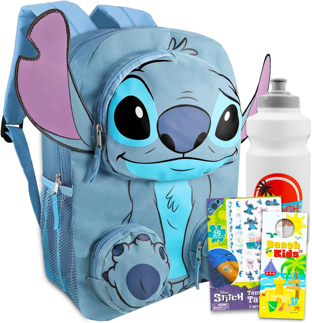 Stitch Backpack Set with Front Pockets Plus Water Bottle R19402