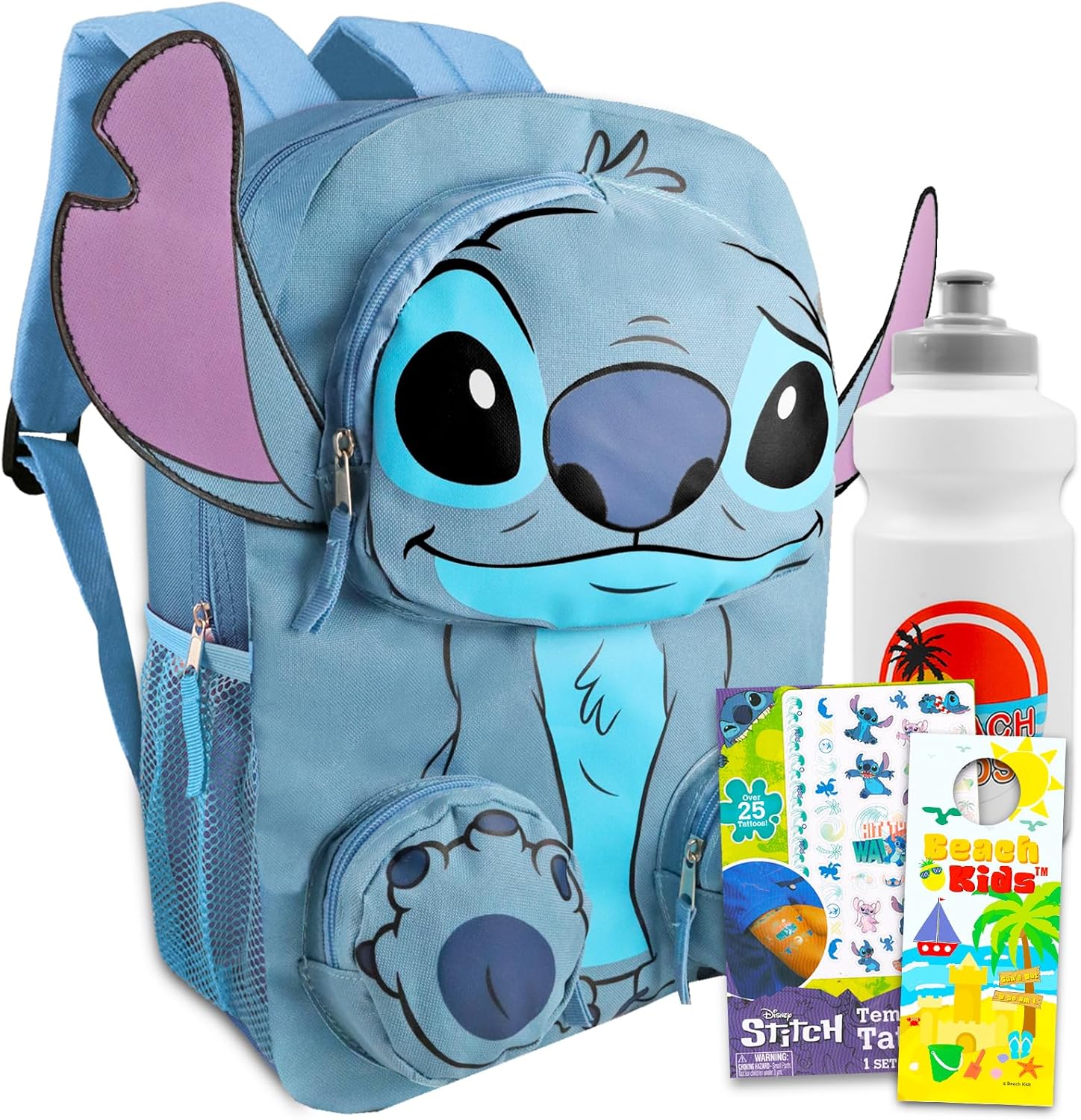 Stitch Backpack Set with Front Pockets Plus Water Bottle R19402