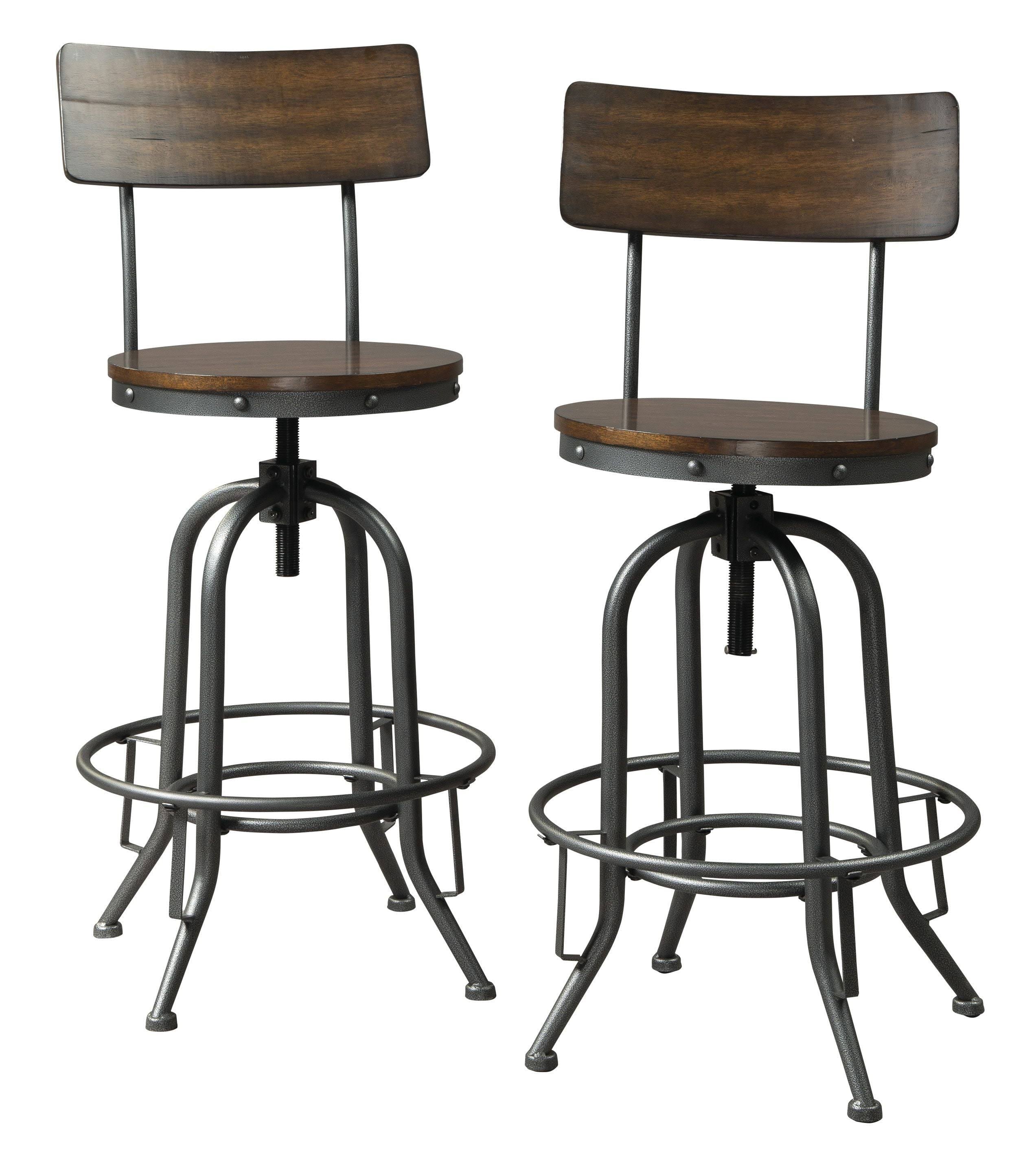 Brown Tall Swivel Barstool (Set of 2) I7982