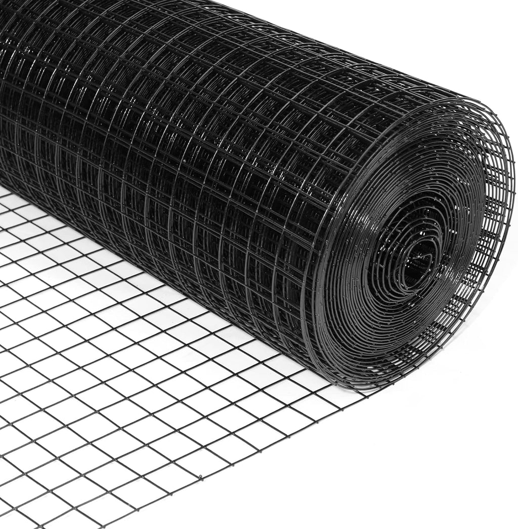 24'' x 100' 1/2inch 16 Gauge Black Vinyl Coated Welded Fence Mesh G280095
