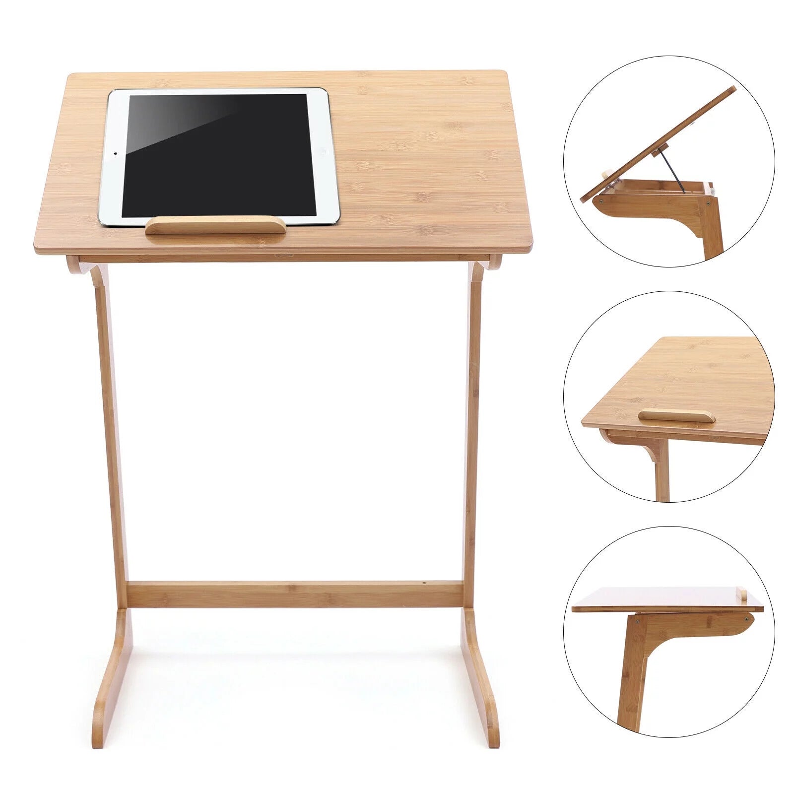 Adjustable Laptop Desk End Table Portable Over-Bed Table N99307