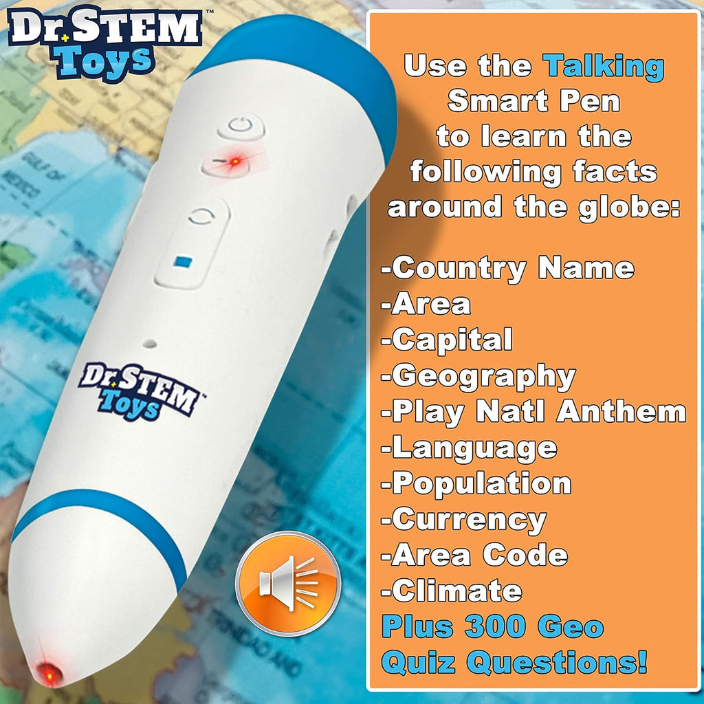 9 Inch Talking World Globe with Stylus Pen and Stand H286561