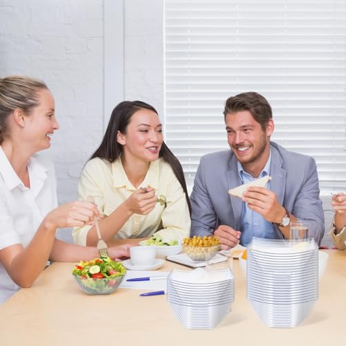 50 Pack Plastic Clear Serving Bowls 8 Ounce V9774