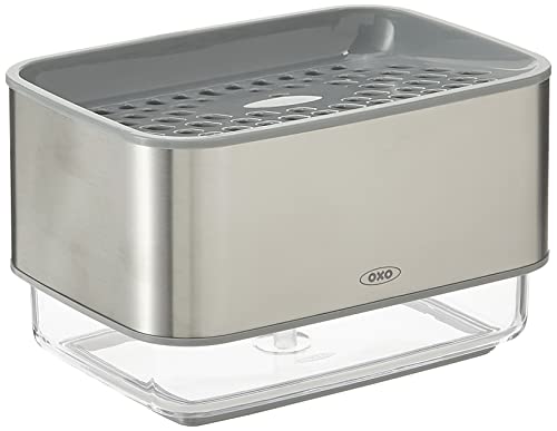 Stainless Steel Soap Dispensing Sponge Holder and Stainless Steel Soap Dispenser Q130267