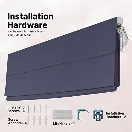 Blackout Roman Window Shade, 33" W X 64" H J524648