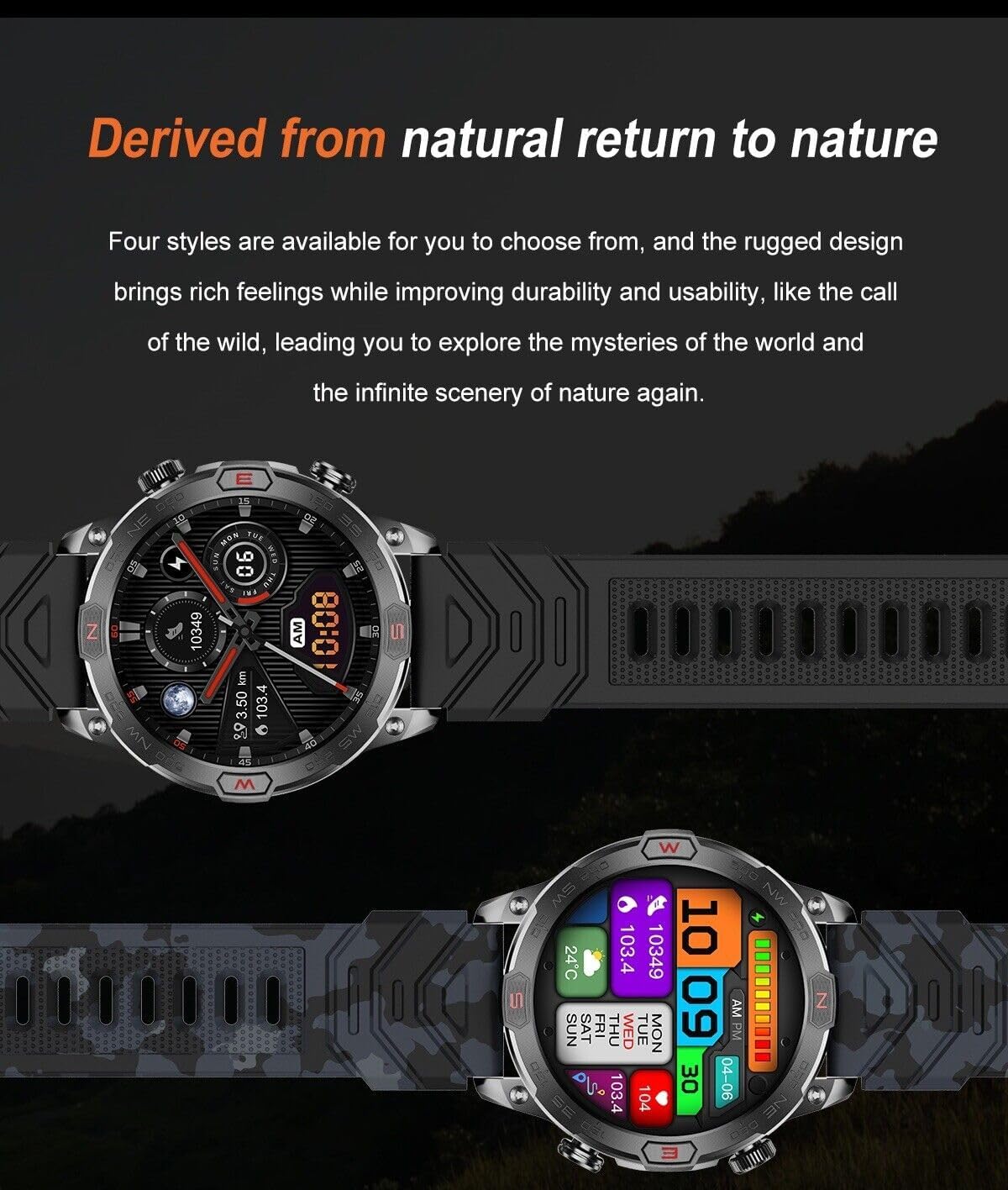 1.43" AMOLED Display Smart Watch with Compass T76576