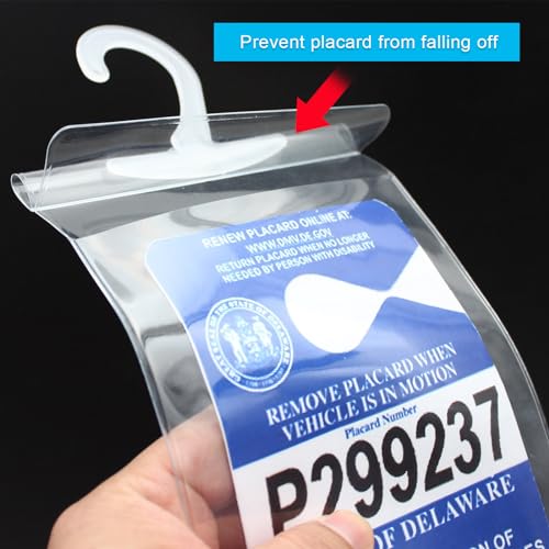 2 PCS Ultra Transparent Disabled Permit Protective Cover for Sun Visor R67193