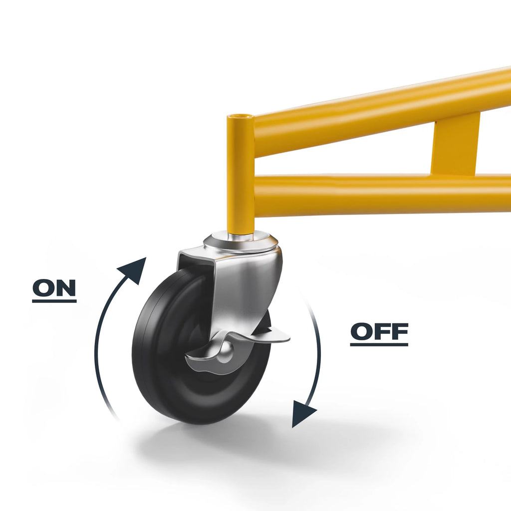 11FT Drywall Rolling Lifter Panel Hoist Jack Tool, Steel, 150lb Capacity, Yellow O81873