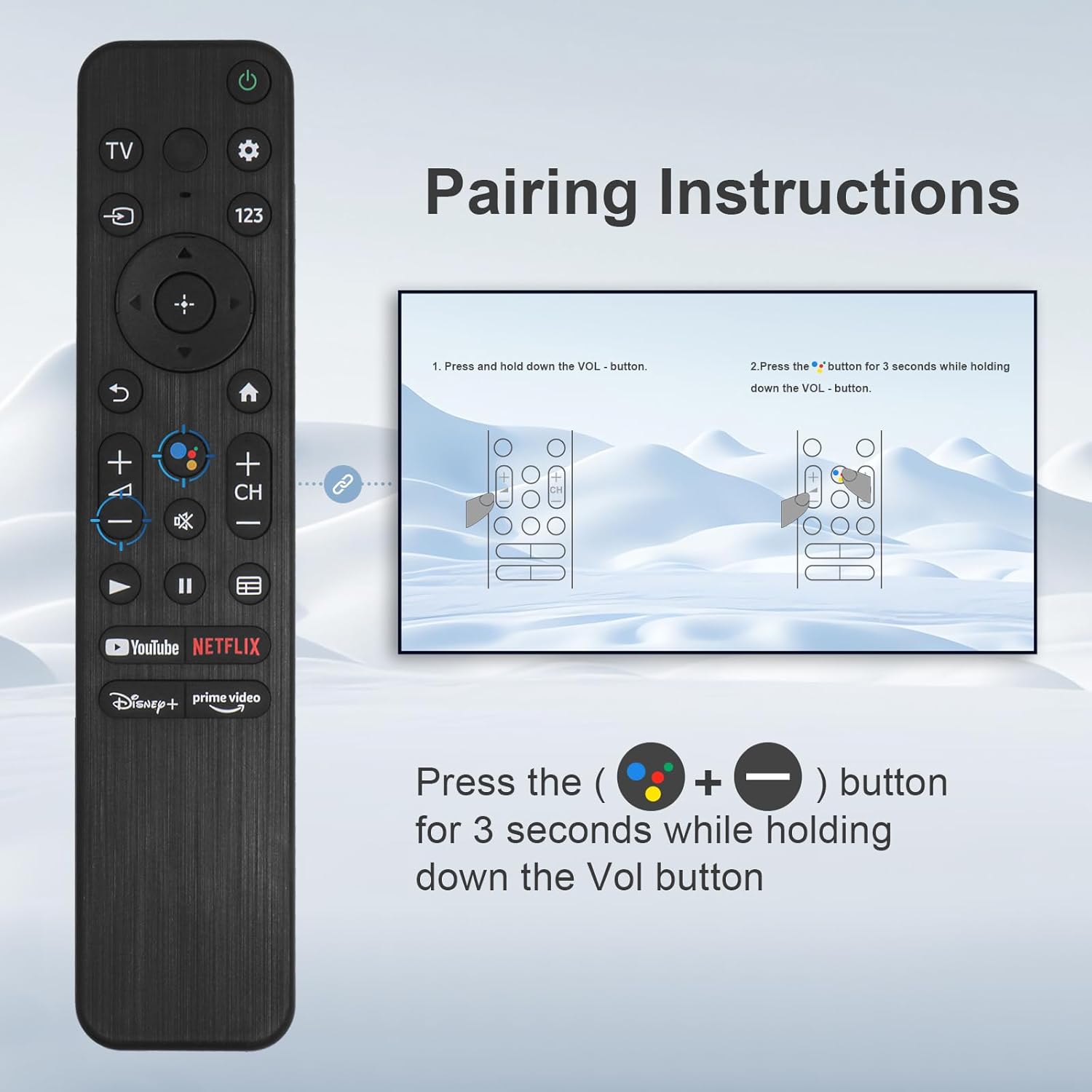 Voice Remote Control for Sony Smart TVs S222738