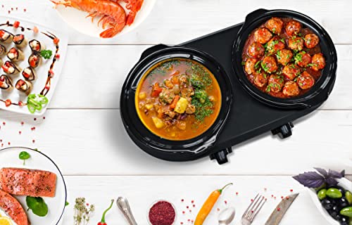 2 X 1.25QT Mini Slow Cooker with Adjustable Temp U276074