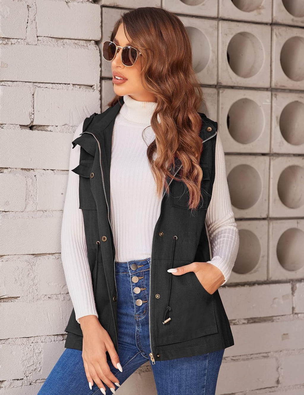 Lightweight Sleeveless Military Anorak Vest P82496