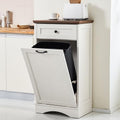White 13 Gallons Tilt Out Trash Cabinet M2227