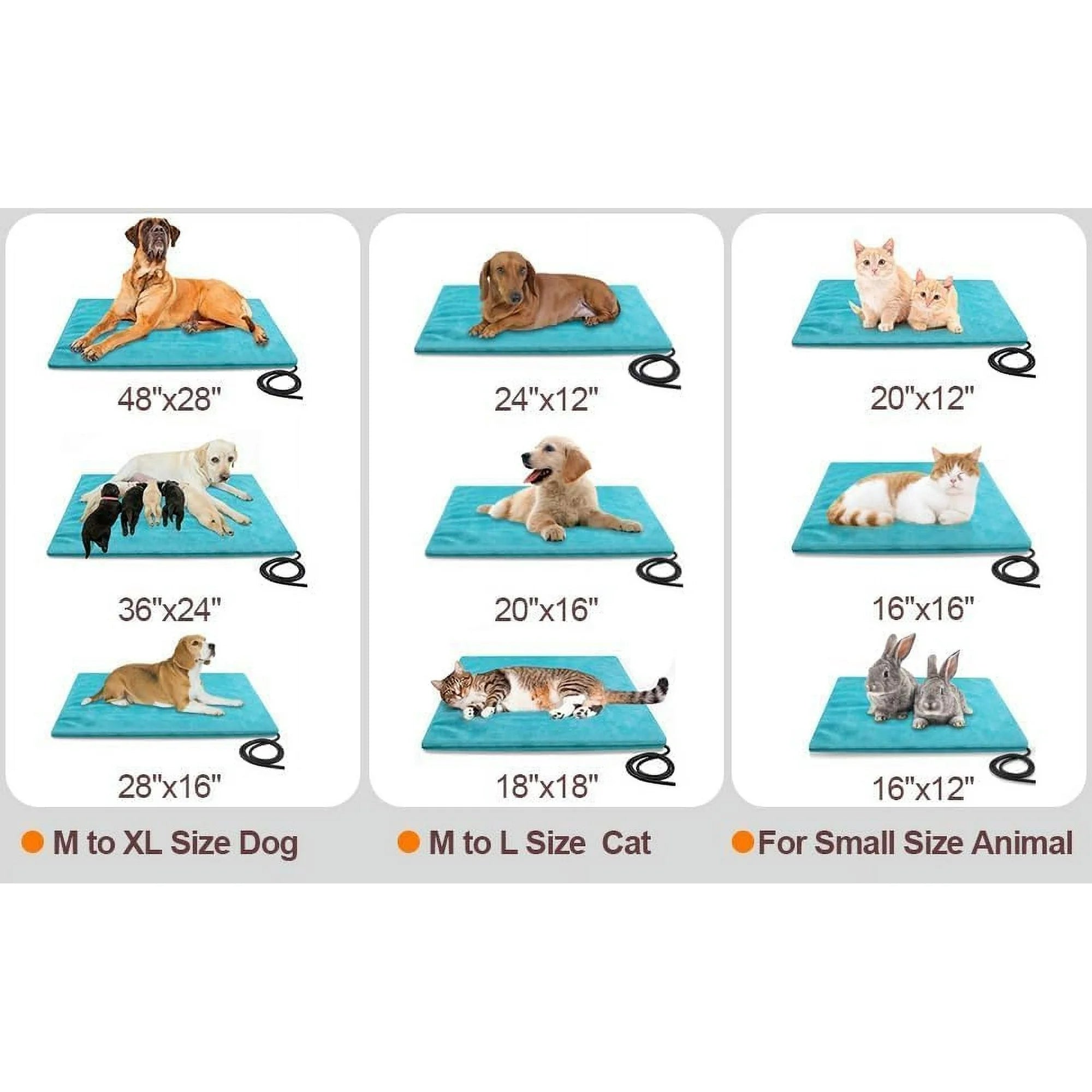 Lake Blue 19.7"x15.7" Waterproof Heated Pet Pad G488744