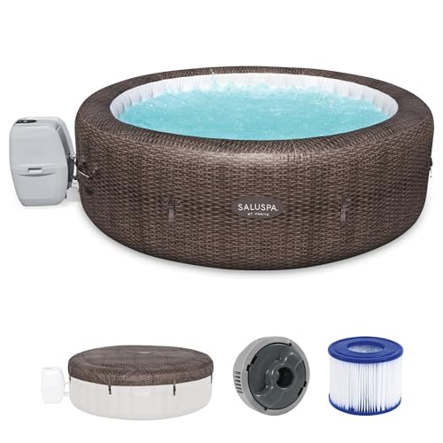 Large Round 7 Person Inflatable Hot Tub with Cover H33833
