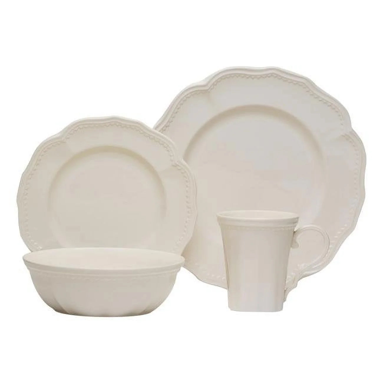 16 Piece White Dinner Set T15347