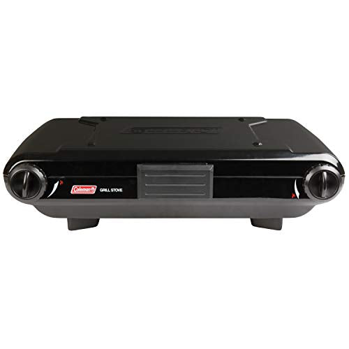 Coleman Tabletop 2-in-1 Camping Grill/Stove, 2-Burner Propane Grill & Stove with Adjustable Burners F83327