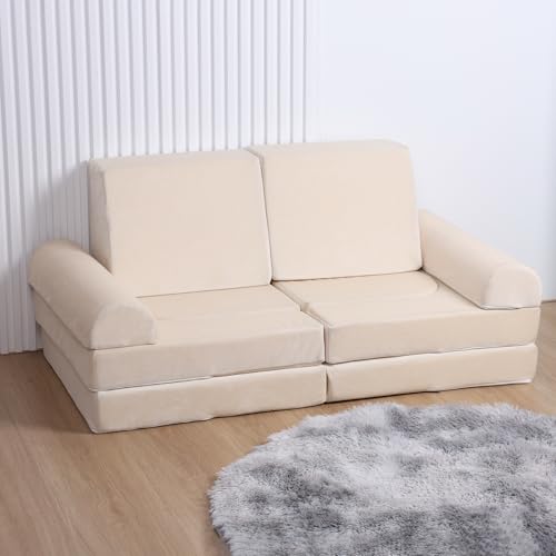 Beige Modular Kids Play Couch K415