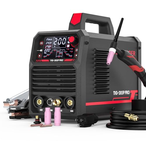 200A AC/DC Pulse TIG Welder with Large LED Display E4351