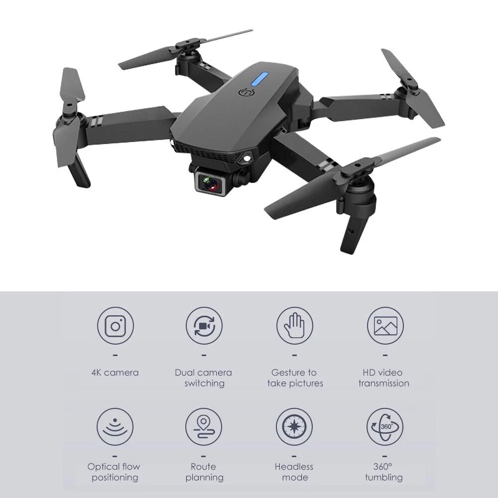 4K HD Dual Camera RC Drone with 4 Batteries Z34124