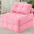 Black Folding Sofa Bed with Dual-Pillow W425