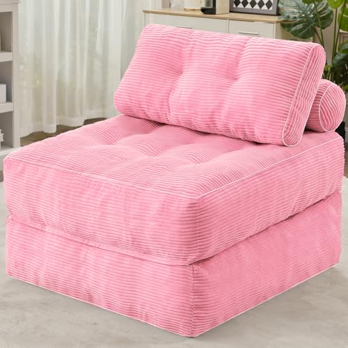 Black Folding Sofa Bed with Dual-Pillow W425