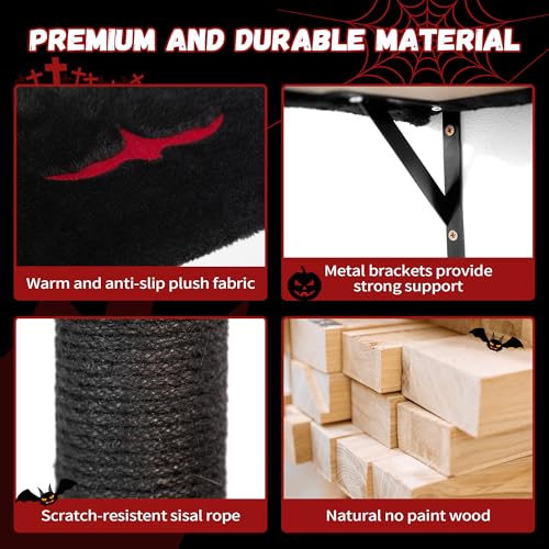 Black Cat Wall Shelves Set of 5 N717216
