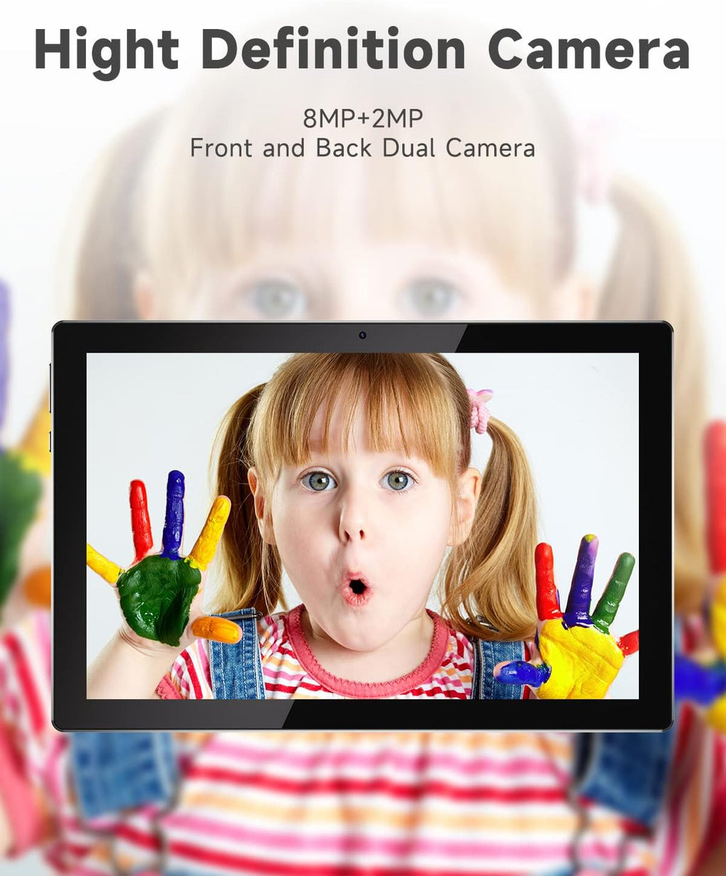 Black 10.1 Inch Android Tablet with Keyboard I16934
