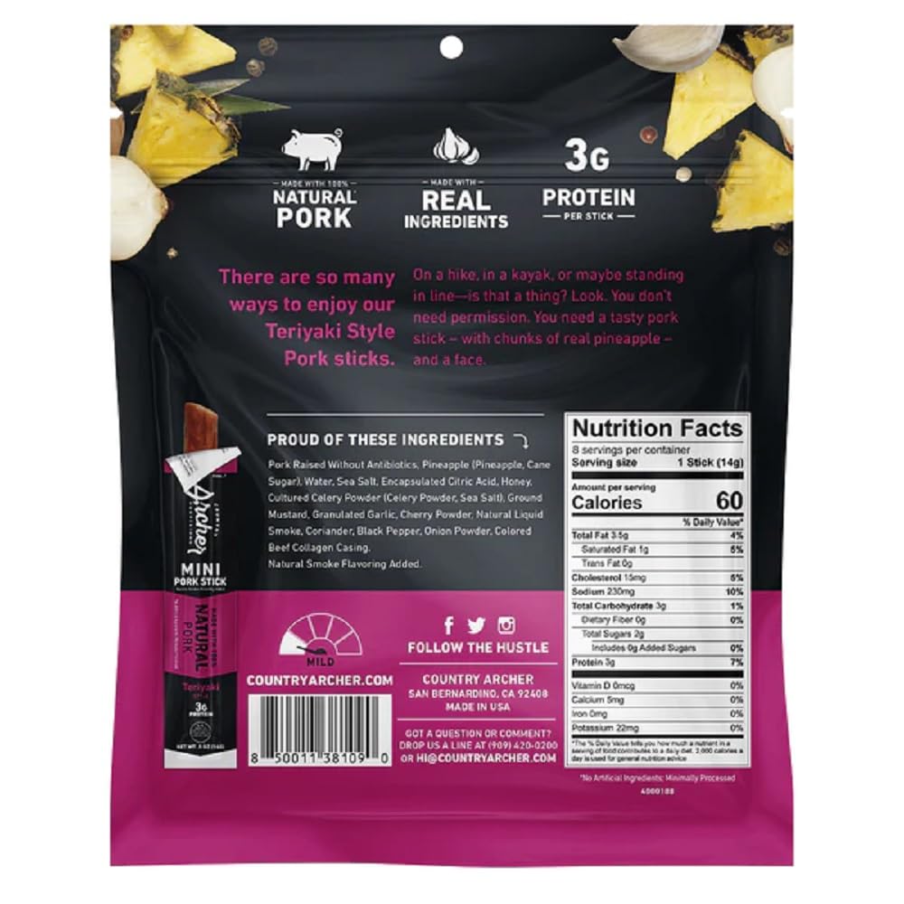 4 OZ Teriyaki Pork Sticks O8768