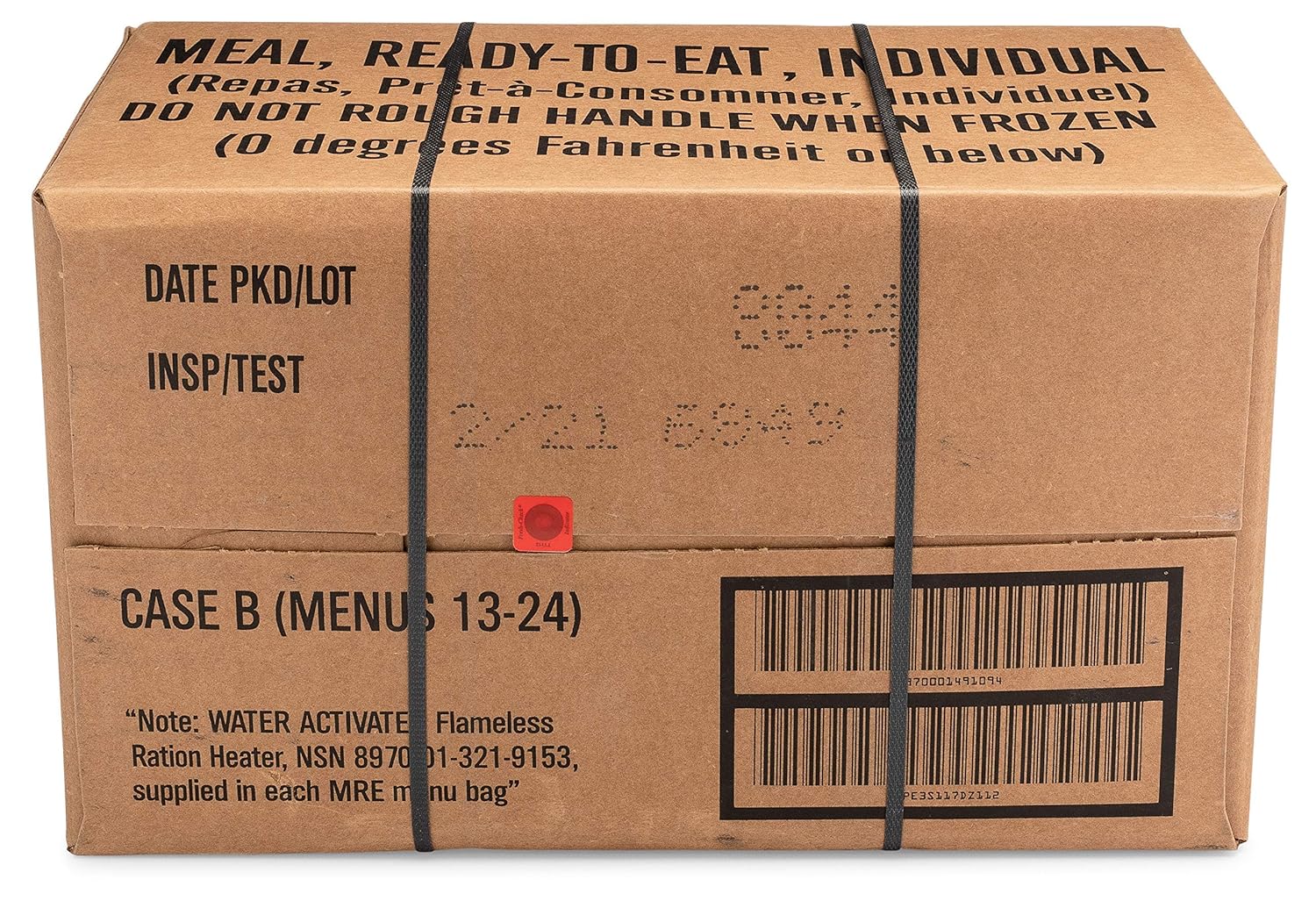 12 ct MRE Meals Ready to Eat Case Menus 13-24 F91233