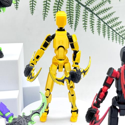 2 Packs T13 Action Figure Set, Movable Action Figure, Articulated, Full Body Mechanical Doll N490