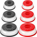 6 Pcs Collapsible Microwave Splatter Cover 3 Size Plastic BPA Free Silicone U3146