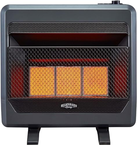 Ventless Natural Gas Infrared Space Heater, 20000 BTU, Black Y4807