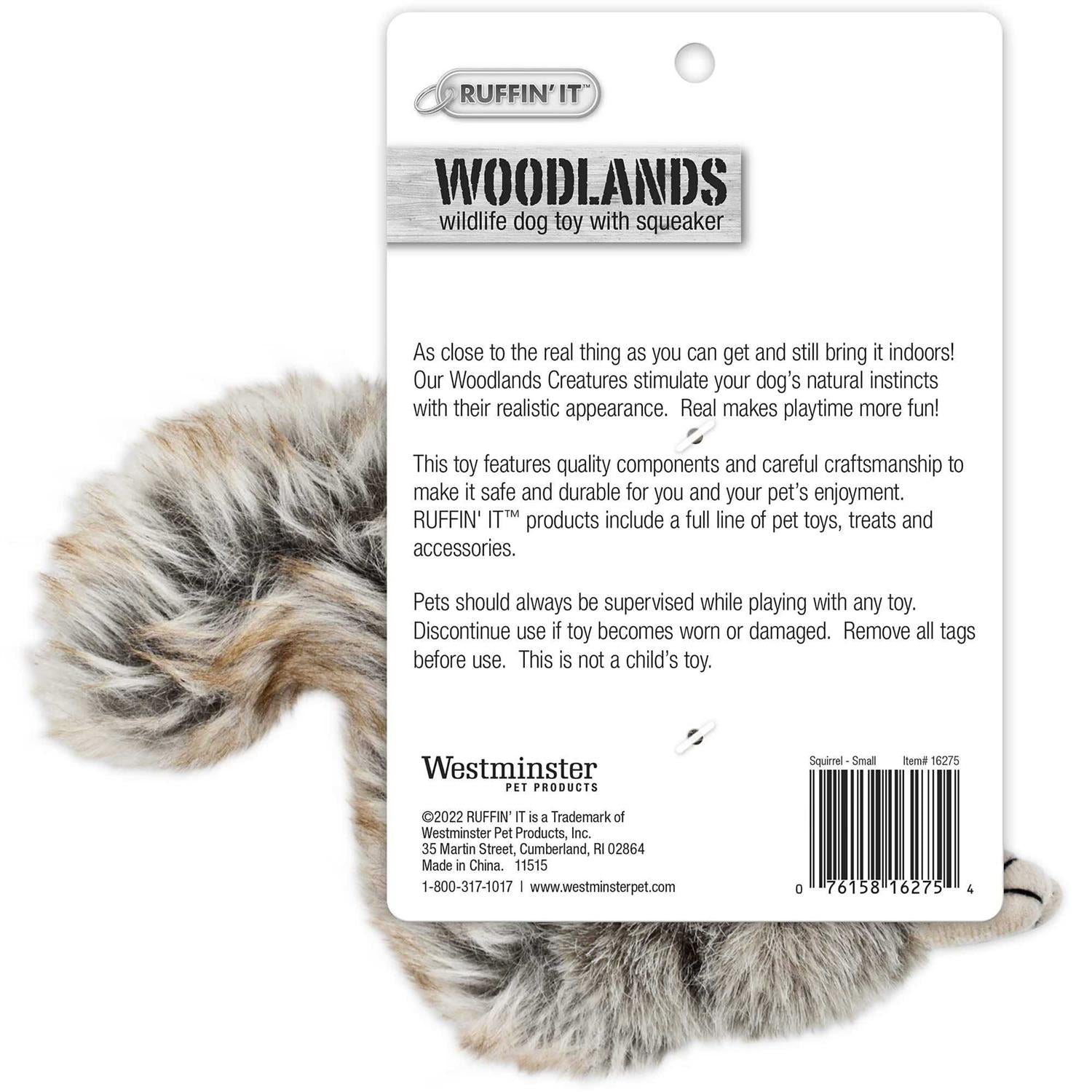 Woodlands Squirrel Plush Dog Toy I621634