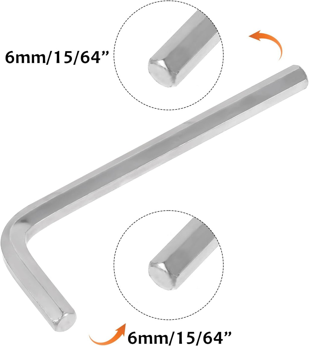 8pcs Hex Key Set Silver 1.5-6 mm L Shape Allen Wrench A234