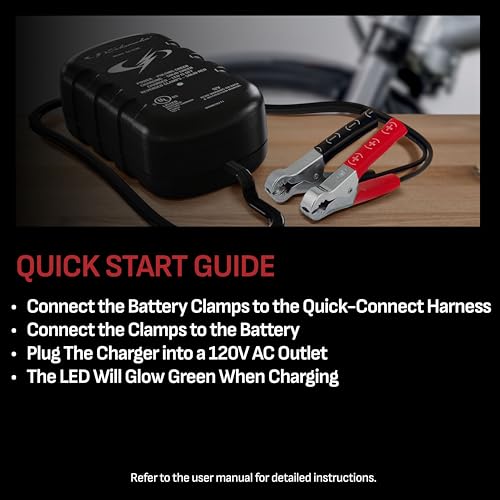 0.8A Car Battery Charger and Maintainer for 12V Batteries D75508