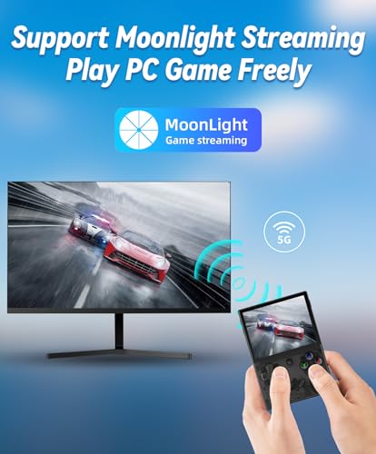 Black 3.5 Inch IPS Screen Handheld Game Console with 64G+128G TF Card R44163