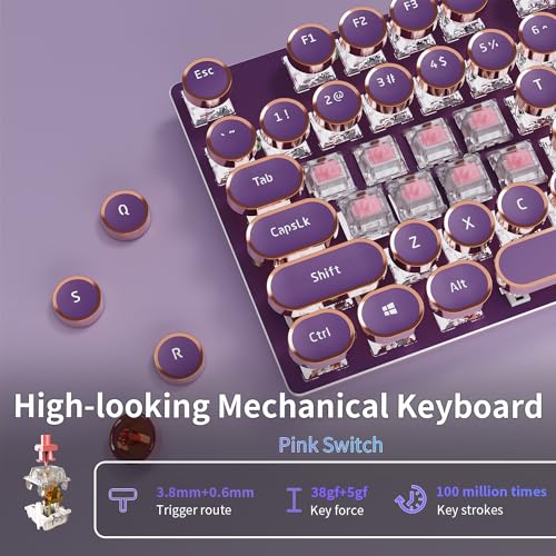 Pink Mechanical Gaming Keyboard with Backlit LED W101165