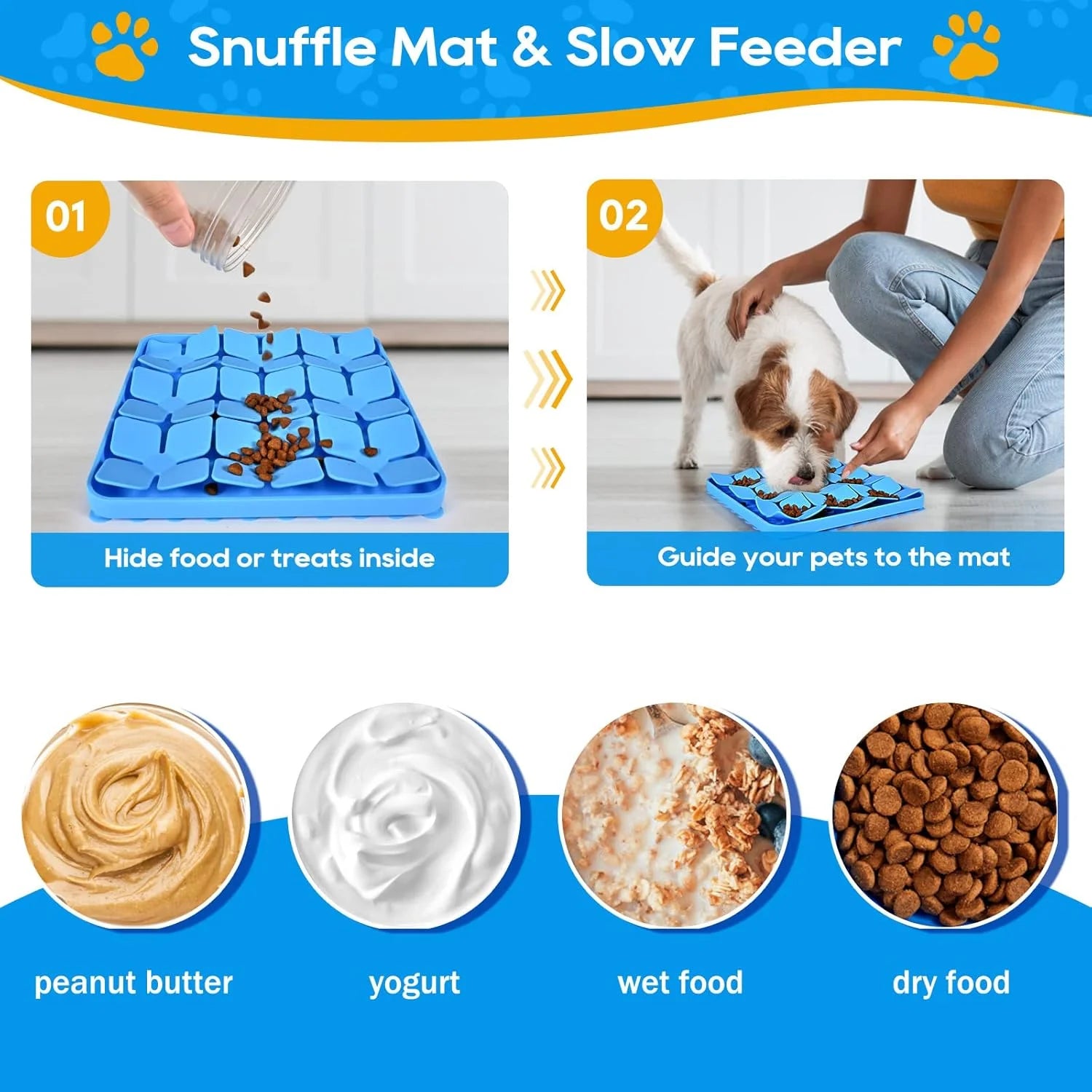 XL Purple Silicone Snuffle Mat for Dogs T8641