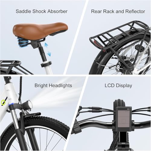 26" Electric Bike with 7-Speed and Removable Battery P8636