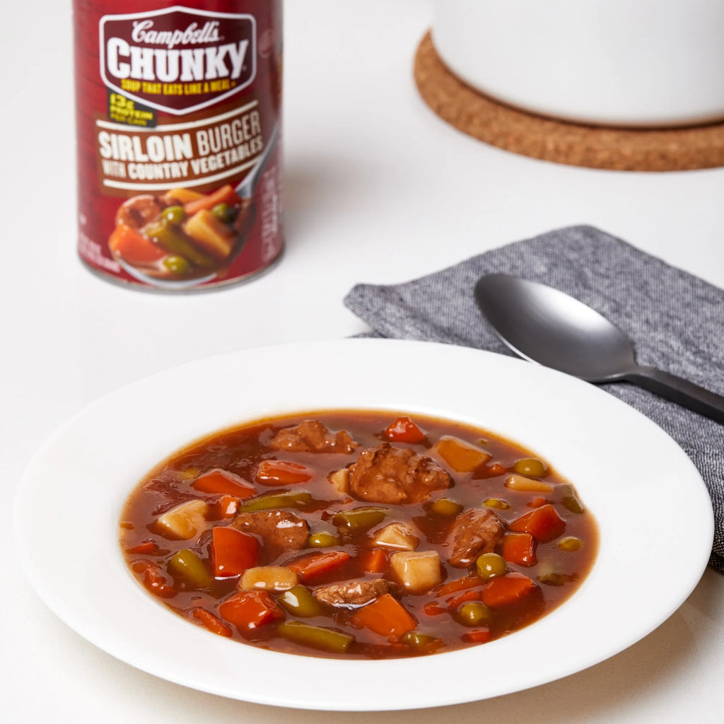 6 Pack Campbell’s Chunky Country Vegetable Beef Soup, 18.8 oz Can F117971