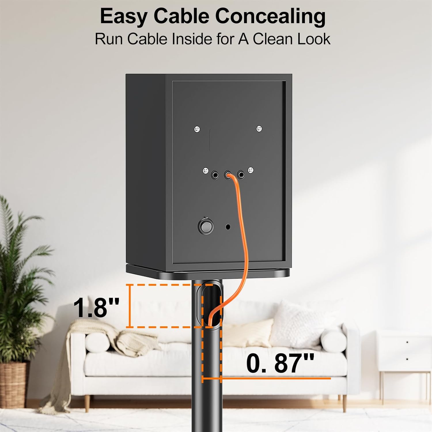 Universal Speaker Stands Height Adjustable 28"-37.4" Pair Y59192