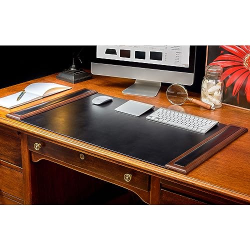 Walnut Black Leather 10 Piece Desk Set S13863