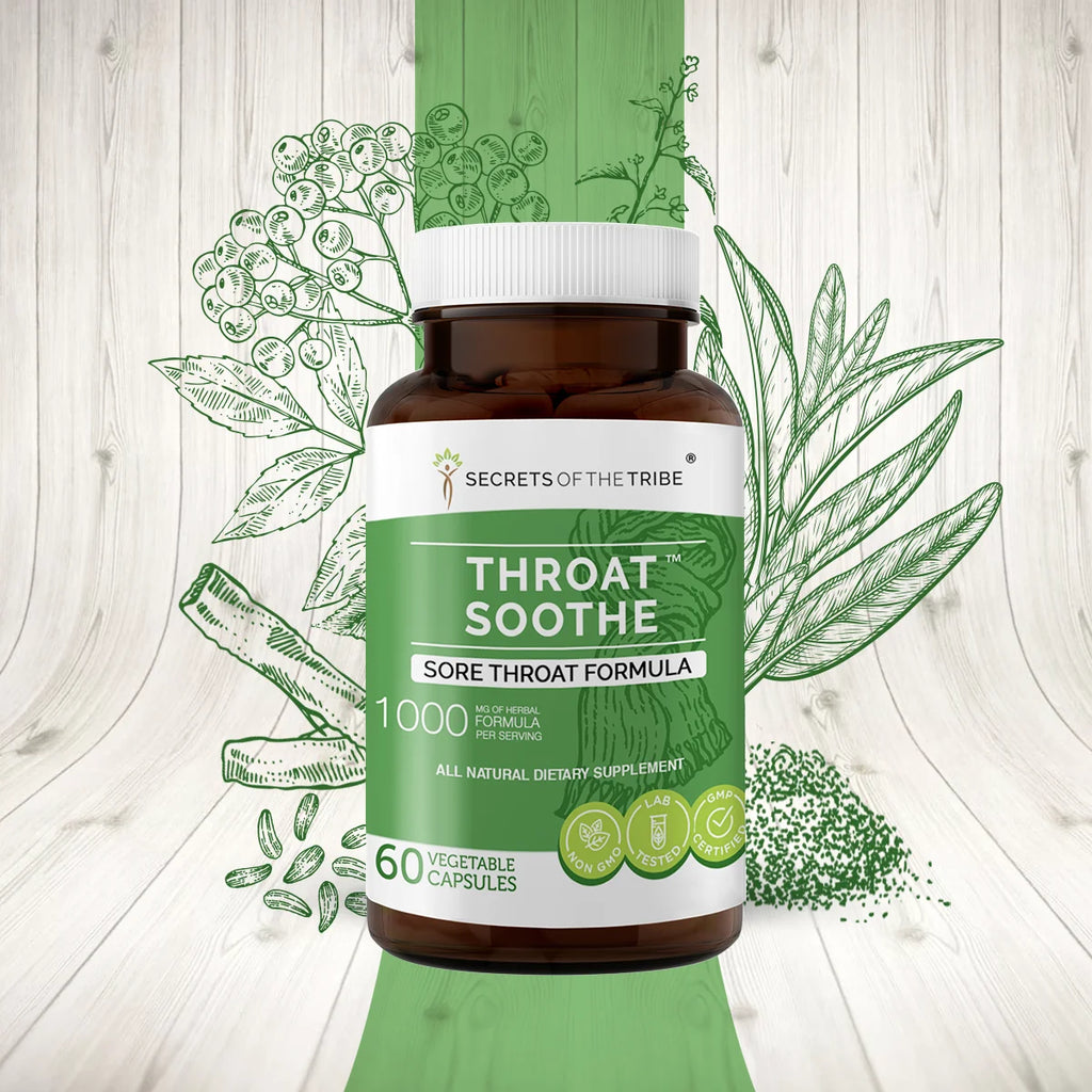 60 Capsules 500 mg Licorice Slippery Elm Marshmallow Sage Echinacea Elder Berry X581471